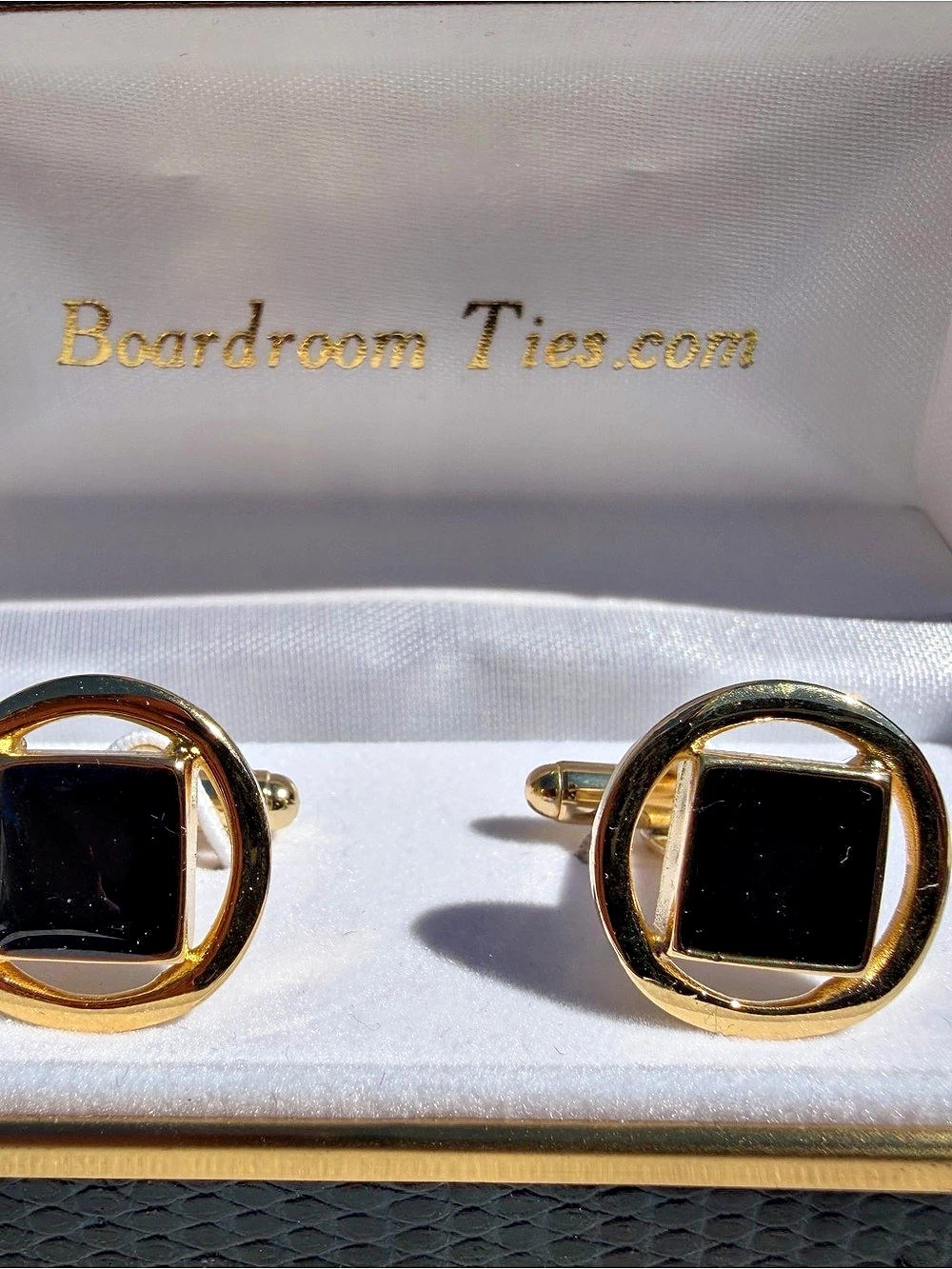 Dalaco Men's Black & Gold Cuff Links